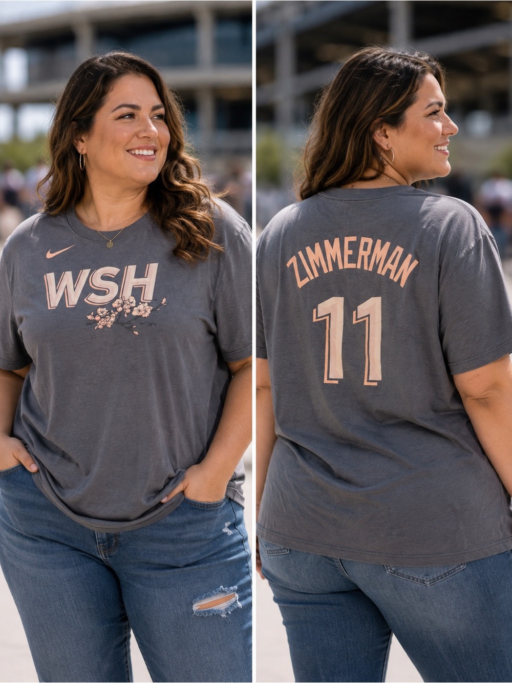 🆕 Nike Washington Nationals Ryan Zimmerman #11 City Connect Women’s XXL Tee NWT